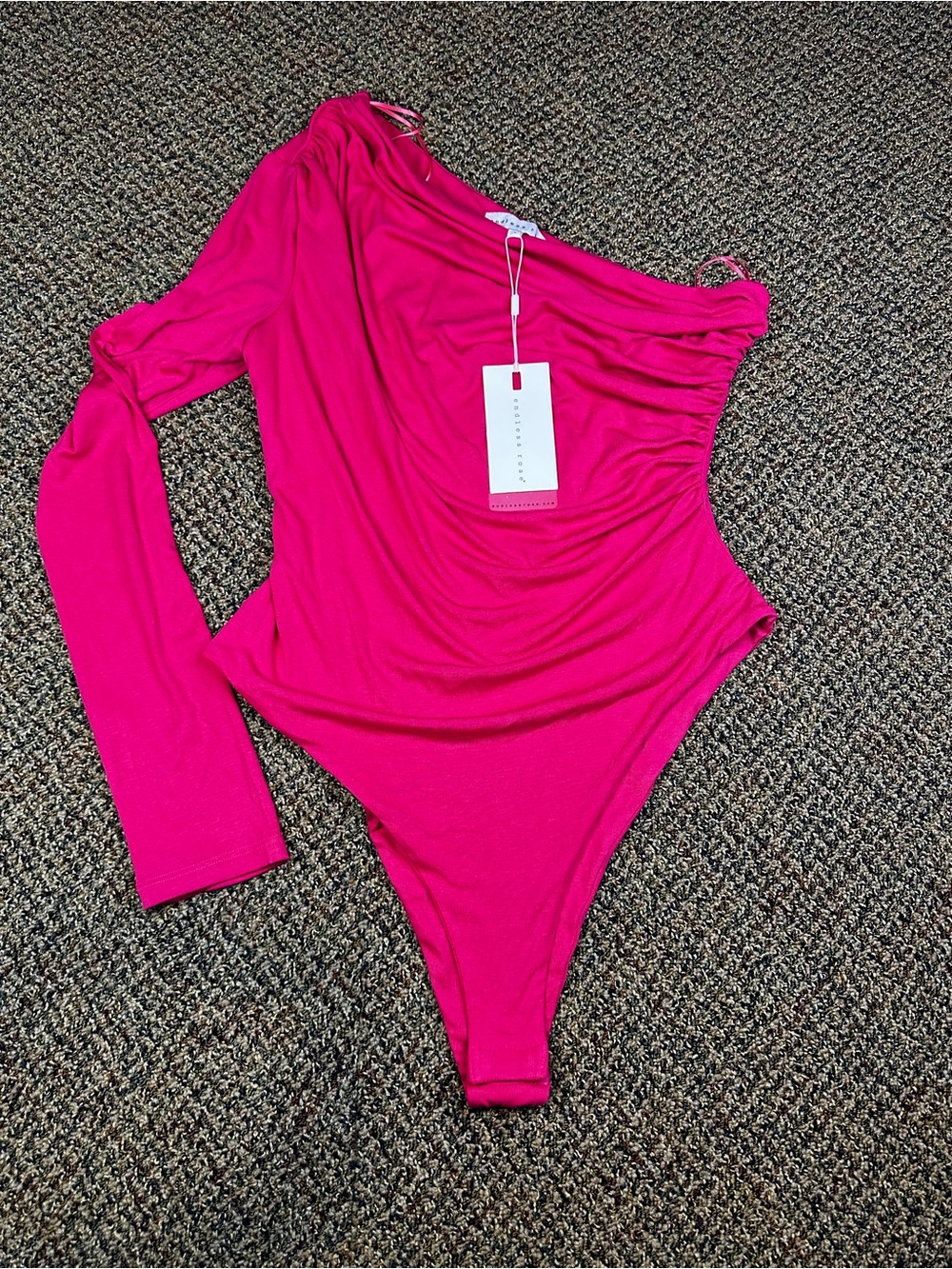 Endless Rose Fuchsia One-Shoulder Bodysuit